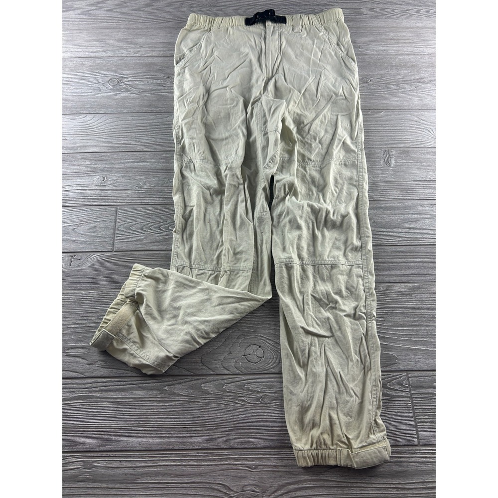 EMS Women's Beige Nylon Straight Hiking Pants Pockets Size Small Belted